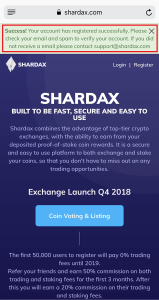 SHARDAX登録方法2.5