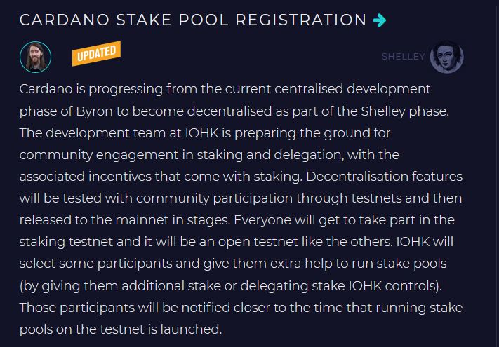 Cardano Stake Pool Registration